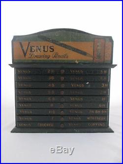 Vintage Venus Art Drawing Pencil Store Display Box Advertising Cabinet Drawers