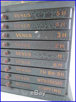 Vintage Venus Art Drawing Pencil Store Display Box Advertising Cabinet Drawers
