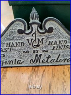 Vintage Virginia Metalcrafters Store Display Sign Mint Condition Hand Cast