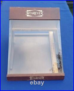 Vintage WEAREVER Advertising Wood/Glass Pen Nib Assortment Store Display Case
