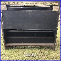Vintage WEATHERHEAD Metal Shelf Store Display Cabinet Gas Oil Sign