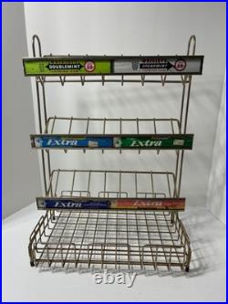 Vintage WRIGLEYS GUM store counter top metal rack display