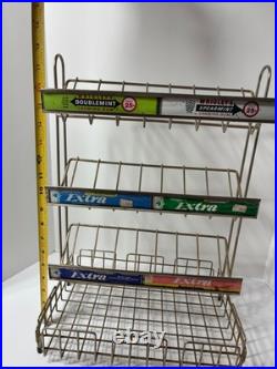 Vintage WRIGLEYS GUM store counter top metal rack display