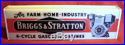 Vintage Wall Display Shop SignBriggs & Stratton 4-Cycle Gas Engines Repair Shop