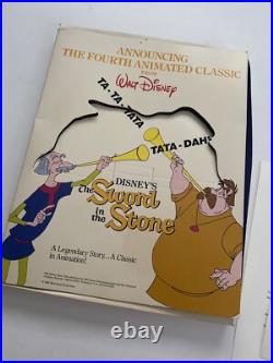 Vintage Walt Disney POP UP Video Store Display Sword In The Stone 1986 RARE