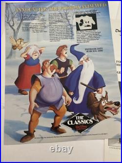 Vintage Walt Disney POP UP Video Store Display Sword In The Stone 1986 RARE