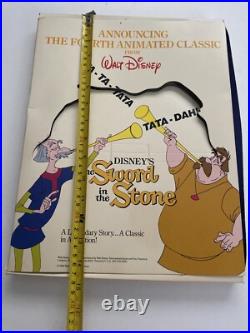 Vintage Walt Disney POP UP Video Store Display Sword In The Stone 1986 RARE