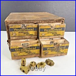 Vintage Weatherhead Hydraulic Brake Fitting Cardboard Store Display Box withParts