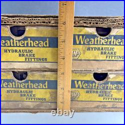 Vintage Weatherhead Hydraulic Brake Fitting Cardboard Store Display Box withParts