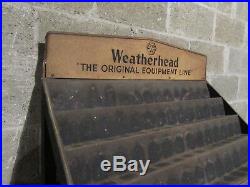 Vintage Weatherhead Steel Store Display Rack With Cabinet Salvaged