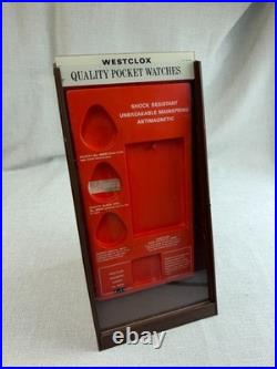 Vintage Westclox Pocket Watch Wooden Store Display Scotty