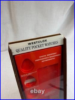 Vintage Westclox Pocket Watch Wooden Store Display Scotty