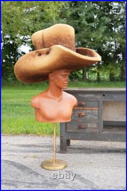 Vintage Western Cowboy Hat Large Store Display Foam Trade Sign School Mascot