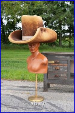 Vintage Western Cowboy Hat Large Store Display Foam Trade Sign School Mascot