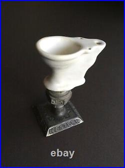 Vintage Western Valve Company Chicago Plumbing Advertisement Porcelain Toilet