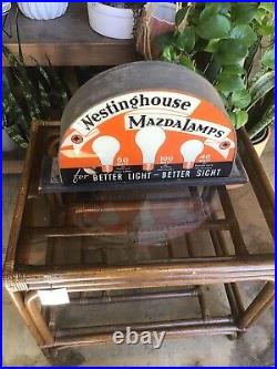Vintage Westinghouse Mazda Lamps Counter Display Hardware Store Advertising