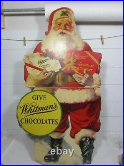 Vintage Whitman Chocolates Santa Advertising Store Display