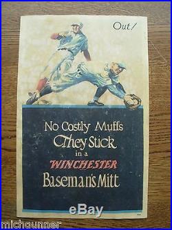 Vintage Winchester Baseball Poster Diecut Store Display