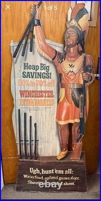 Vintage Winchester die cut cardbaord advertising stand up display