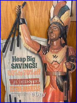 Vintage Winchester die cut cardbaord advertising stand up display