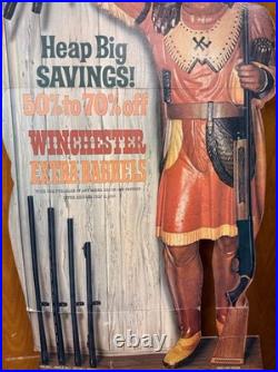 Vintage Winchester die cut cardbaord advertising stand up display