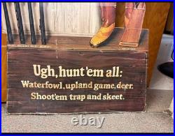 Vintage Winchester die cut cardbaord advertising stand up display