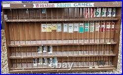 Vintage Winston Salem Camel Cigarette Metal Store Merchandiser Wall Display Rack
