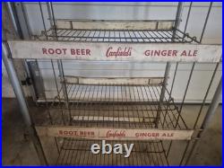 Vintage Wire Metal Display Rack with Labels General Store Canfield's Root beer