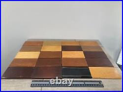 Vintage Wisconsin Chair Company Port Washington Wood Sample Board Lot Mahogany