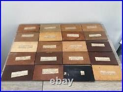 Vintage Wisconsin Chair Company Port Washington Wood Sample Board Lot Mahogany