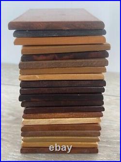 Vintage Wisconsin Chair Company Port Washington Wood Sample Board Lot Mahogany