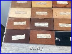 Vintage Wisconsin Chair Company Port Washington Wood Sample Board Lot Mahogany