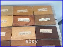 Vintage Wisconsin Chair Company Port Washington Wood Sample Board Lot Mahogany