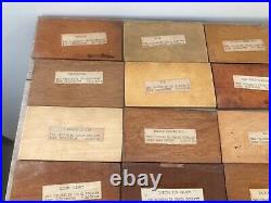 Vintage Wisconsin Chair Company Port Washington Wood Sample Board Lot Mahogany