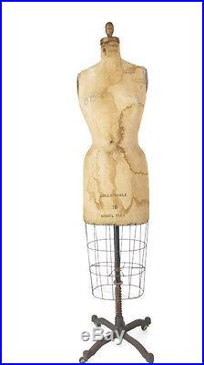 Vintage Wolf Acme Dress Form Mannequin with Cage Model 1963 SZ 10 Store Display
