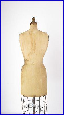 Vintage Wolf Acme Dress Form Mannequin with Cage Model 1963 SZ 10 Store Display