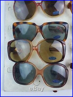 Vintage Women's Bug eye Oversized Sunglasses Lot Full Store Display As Found MCM