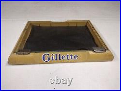 Vintage Wood Gillette Countertop General Store Advertising Display Case