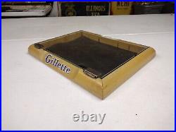 Vintage Wood Gillette Countertop General Store Advertising Display Case