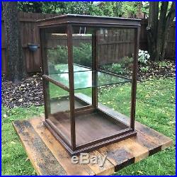 Vintage Wood & Glass General Store Counter Display Case