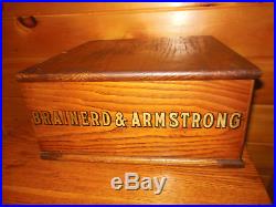 Vintage Wooden 3 Drawer Spool / Thread Cabinet / BRAINERD & ARMSTRONG