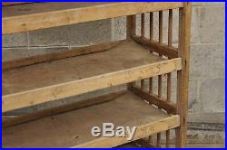 Vintage Wooden 5 Shelf Shoe Drying Rack Retail Store Display Industrial Stand