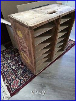 Vintage Wooden Table Talk Pies Box Shelves Display Shelf