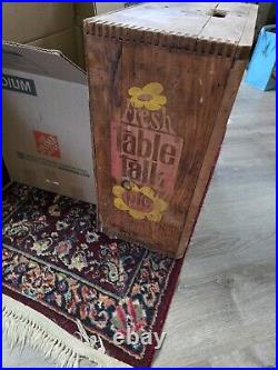 Vintage Wooden Table Talk Pies Box Shelves Display Shelf