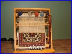 Vintage Wool rug carpet advertising store display miniature loom