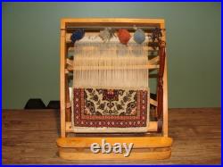 Vintage Wool rug carpet advertising store display miniature loom