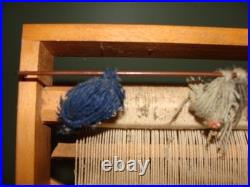 Vintage Wool rug carpet advertising store display miniature loom