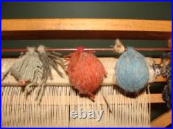 Vintage Wool rug carpet advertising store display miniature loom