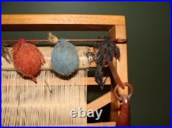 Vintage Wool rug carpet advertising store display miniature loom