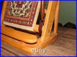 Vintage Wool rug carpet advertising store display miniature loom